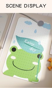 2024 new fashion Bathroom carpet Bathtub Oval carpet Long velvet Little Frog Cartoon