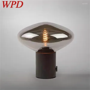 Lampade da tavolo WPD Lampada contemporanea Nordic semplice scrivania in vetro nero lampada a led decorazioni per la casa