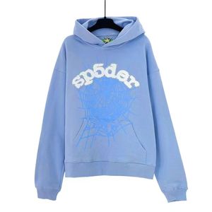 Hellblau Hoodie Designer Herren und Damen Hoodie Hoodie Young Thug Hoodies Womens Sweatshirts Hosen Web gedruckt 55555 Grafik Y2K Hoodies