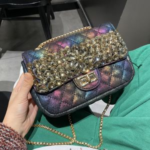 Moda rhinestone błyszcząca torebka kobiety lamling wieczorowe torby torebki luksusowy design przyczynowy torebka torebka na ramię na ramię dla dziewcząt impreza portfele cluth