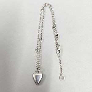 Necklace Love Peach Heart Ancient Home S925 Silver Worn Logo Necklace Letter Collar Chain Sweater Chain Minimalist Necklace