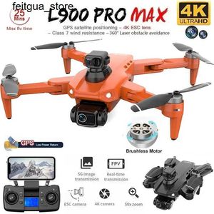 Drones L900 Pro MAX GPS Drone 4K Professional HD Dual Camera 5G Wifi 360 Obstacle Avoidance Brushless Foldable Four Helicopter RC Drone Toy S24513