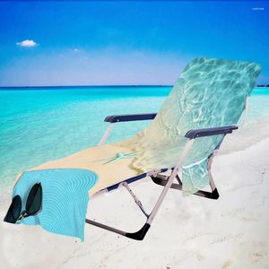 Sandalye kapaklar kabuk yaz güneş salonu kapak depolama cepleri yumuşak mikrofiber plaj uzun recliner havlu