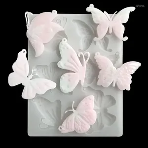 Baking Moulds Fashion Creative Shape Butterfly Silicone Mold Epoxy Resin DIY Keyrings Eardrop Pendant Mould Accessories