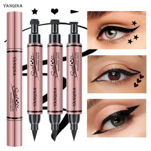 Yanqina göz kalemi damgası eyeliner çift kafa göz kalemi