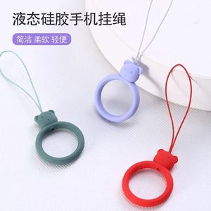 Anello di silicone Little Orso Cording Cording Cartoon Cine Silicone Pendant Tornario per cellulare Torna sospesa Tenda Silicone Clesa C