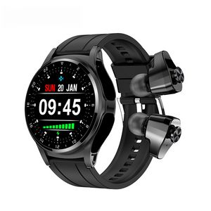 ساعة Smartwatch TWS Bluetooth ترقية 2-في -1 نداء عالية الدعوة.