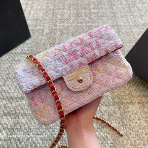 10A mody tkana torba designerska Tweed crossbody torba kwadratowa torba mała łańcuch mody torba torba na ramię damskie vintage proste gscp