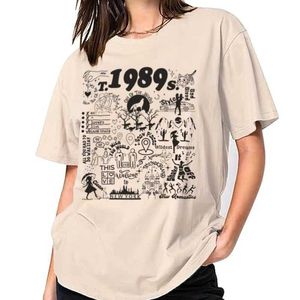 Men's T-Shirts 1989 Vintage Music Poster T-Shirts Trendy Fashion Fandom Music Concert T Shirt Short Slve Cute Graphic Ts Women Clothing T240510