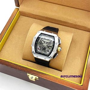 Luxury Watch Classic Wristwatch Men's Watch Hollowed Out Automatic Mechanical Watch, Men's Large Dial, Luminous and Waterproof WL 6RMD