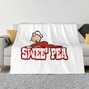 Одеяла Popeye The Sailor Olive Cartoon Cartoond Flannel Ecorment