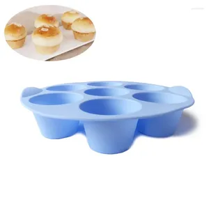 Moldes de cozimento 7 xícara de mini cupcake de silicone molde muffin pudding mousse molde panela non sticks standware