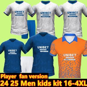 S-4xl 24 25 Rangers Davis Morelos Hagi Soccer koszulki 2024 2025 Home Away Away Trzecia 3. czwarta koszulka piłkarska mężczyźni Kids Colak Lawrence Kent R.Matondo 118