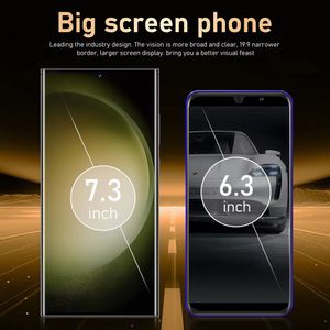 Süper Yüksek Kalite 1-1 6,8 inç 5G S23 S24 Ultra Cep Telefonları Kilidi Dokunmatik Ekran Cep Telefonu Androidler Akıllı Telefon Telefon Kimliği Kimdir Finger Baskı Kilit Açma