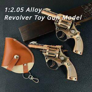 1: 2.05 Alloy Revolver Toy Gun Model Noise Maker Full Metal look REAL Collection Kan inte skjuta pistol utomhus cs pubg -spel prop fidgets leksaker födelsedagspresent för pojkar vuxna