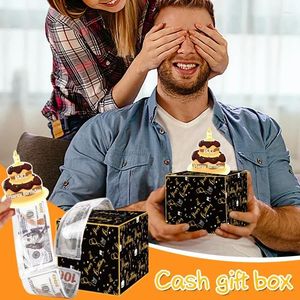 Gift Wrap Birthday Money Box für Bargeld Pull Boxes Happy Überraschung