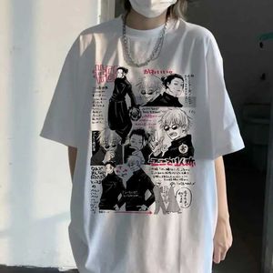 Frauen T-Shirt Japan Anime Jujutsu Kaisen T-Shirt Satoru Gojo und Geto Suguru T-Shirt Harajuku Manga Männer Frauen Plus Größe Vorgänglich T-Shirts T240510