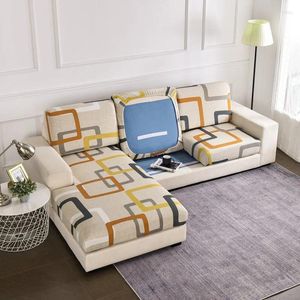Stol täcker blommor soffa kudde täcker geometriska för vardagsrum non glid elastiska sätesslipcovers möbelskydd
