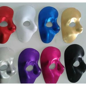 Phantom New Half Mask Face esquerda da ópera noturna homens máscaras máscaras máscaras de festas mascaradas máscaras de bola de halloween suprimentos festivos s ed s s