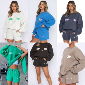 Da donna tracce turisci da due pezzi Set designer Nuova lettera di tendenza stradale Lettera di maglione stampato inglese Set di maglione 6 colori