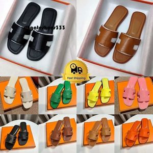 kapcie męskie projektant oran sandałów damski orang claquettes slajdy oryginalne skórzane buty plażowe płaskie obcasy suwaki