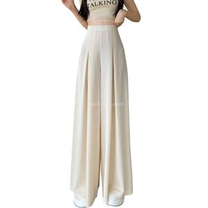 Womens High midja Chiffon Wide Ben Loose Palazzo Maxi Long Pants byxor SMLXL