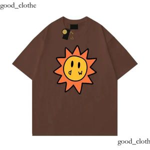 drawdrew shirt Men Designer T Shirt Smiley Sun Playing Cards Tee Womens Graphic Tshirt Summer Trend Sleeve Casual Shirts Top High Street House Men's draw shirt 589