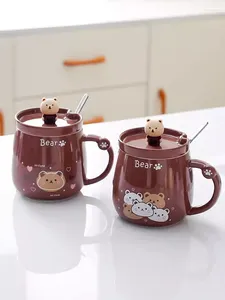 Пара кружки чашка керамические кофейные чашки творческий мультфильм молоко