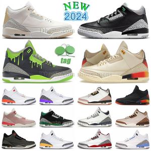 2024 Jump Man Palomino basketskor Mens Mens Big Size Us Pine Green Glow Vintage Floral Racer Blue Black Cement Cat Craft Ivory Medellin Sunset Rust Pink Sneaker