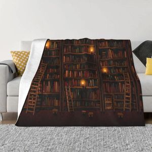 Cobertores Livros de livros Plaid Play Clanta Sofá Cover Fleece Summer Summer Vintage Multifunction Ultra-Soft Throw para Couch Tamped