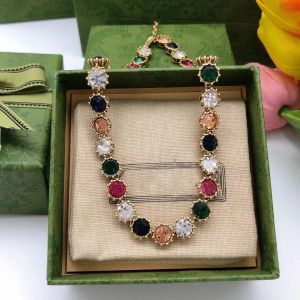 High Quality necklace designer for women men gold chain butterfly bee vintage copper cuban link chain inlaid multicolor crystal brand jewelry Wedding Lovers Gift