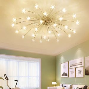 Modern Led Ceiling Light Ice Flower Glass Bedroom Kitchen Children Room Ceiling Lamp Designer Lighting Fixtures