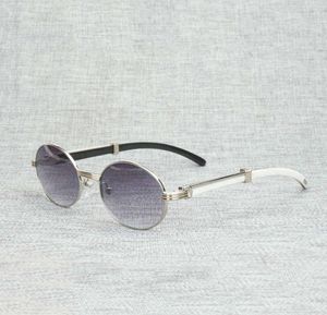 Óculos de sol de búfalo preto de dedo ienbel masculino de madeira natural armação de vidro transparente para mulheres óculos redondos de óculos ao ar livre 3HHH9093359