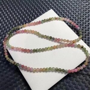 Länkarmband 4.3mm naturlig turmalin trippelcirkelarmband mode ädelsten kristall smycken armband för kvinnor läkande bohemis semester
