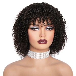 Curly Bob Trasparente Fronte Front Hair Wigs Maleysian Virgin Short Pixie Cut parrucca per donne nere Wigs Wave Water Deep