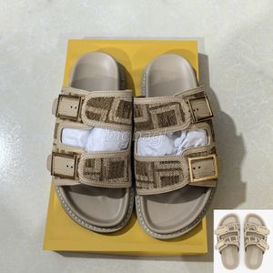 Designer toffel kvinnor glider tyg sandaler birk glidplattform lägenheter sandal sommar lyxspegel aaaaa mule män mules sommarskor med låda