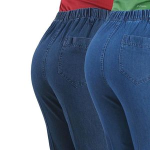 Frauen Jeans Hochqualität Frauen Denim Hosen Streetwear Frühlings- und Herbst Frauen täglich lässige lässige Design Taille Hosen Frau L50