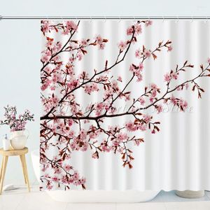 Tende da doccia rosa tende da bagno floreale fiore di ciliegio