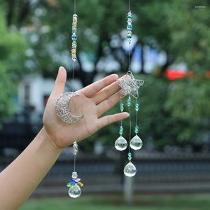 Dekoracyjne figurki 1PCS Suncatcher Crystal Prism Ball Star Moon Window Wschok.