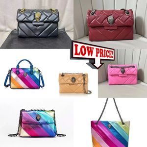 2024 Retro Designer Kurt Geiger Eagle Heart Leather Tote Bag Women Axel Bag Crossbody Clutch Travel Purse With Silver Chain Popular Style