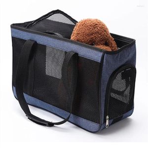Przenośne przewoźniki przenośne plecak z torbą dla zwierząt domowych oddychający tkanina do małego psa torby z siatkami Messenger Produkty podróży