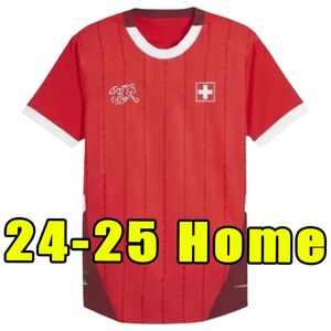 2024スイスサッカージャージーナショナルチーム24 25スイスバルガスアカンジXhahaエルヴェディエルヴェーディエルヴォロシャキリホームアウェイサッカーメンシャツ2025男性キッズ2AD