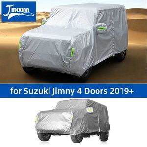 Araba kapakları Suzuki Jimny 4-Door 2019 2020 2021 2022 2023 ve 2024 UP Araba gövdesi kapağı Açık su geçirmez güneş kremi ve kar koruma kapağı T240509