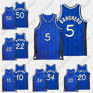 2024 Paolo Banchero Jerseys de basquete Markell Fultz Cole Anthony Franz Wagner Jalen Suggs Bol Bol Dwight Howard Jonathan Isaac Tracy McGrady XS-4xl