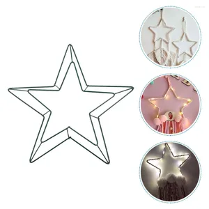 Dekorativa blommor hängare dekorerar pentagram girland femspetsiga stjärnkransringar formar diy ramjärn
