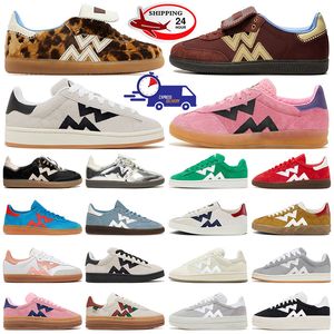 designer män kvinnor sneakers casual skor mörkbrun ponny bliss rosa lila wales bonner nylon silver mens tränare sport