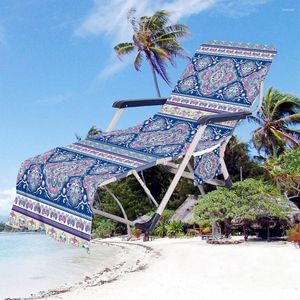 Chair Covers Mandala Beach Towel Adults Sun Lounger Bed Holiday Garden Swimming Pool Lounge Pockets Carry Bag Chairs Cover Bath