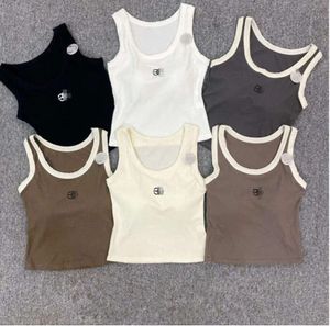 Camiseta de polo Tees Mujer Lowe Top Cortada Tankem Tope Tops Sexy Seple Sport Tee Yoga Summer Chalecos Fitnes 6006ess