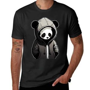 Herrhuvtröjor Ströjor urbana djur - Pandor i hoodies - roliga t -shirts sportfans Tungvikt Mens Graphic T -shirts Hip Hopl2405