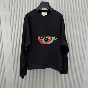 24ss Ceiling Hollowed Out Letter Round Neck Hoodie with Embroidered Knitted Cotton Pullover for Both Men and Women
